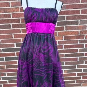 Elegant Purple and Black Dress
